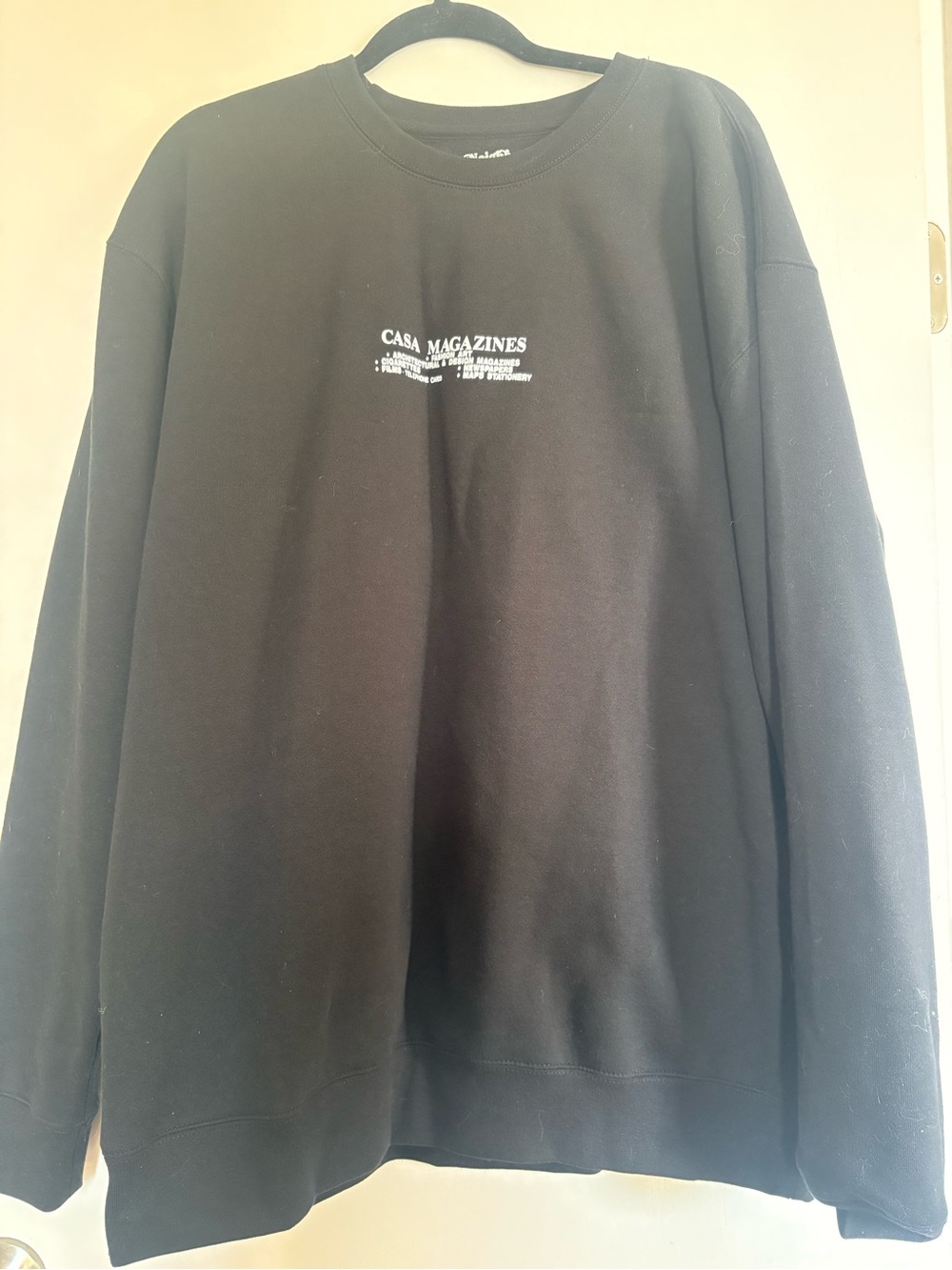 Neighborhood Black Crewneck Sweatshirt with White Chest Logo